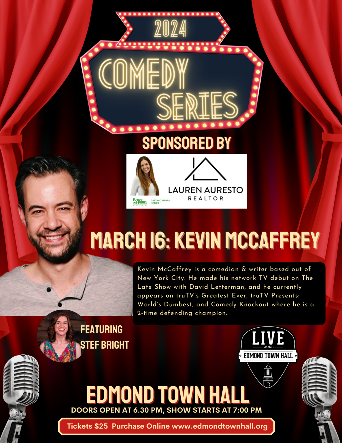 Stand Up Comedy: Kevin McCaffrey feat. Joe Gerics | Edmond Town Hall